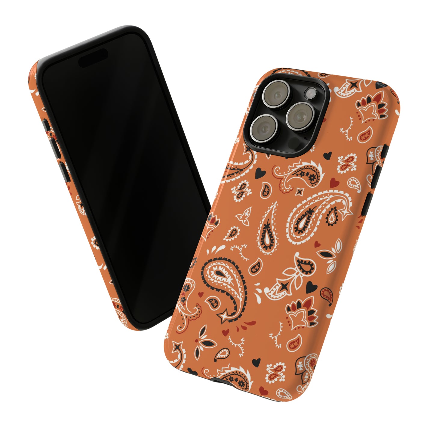 Paisley Pop Phone Case - Orange