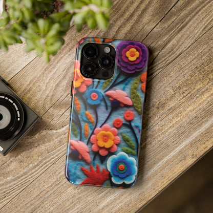 Felt Floral Phone Case - Design B