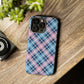 Plaid Perfection Phone Case - Navy and Pink - Design A