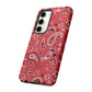 Paisley Pop Phone Case - Red