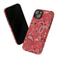 Paisley Pop Phone Case - Red