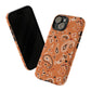 Paisley Pop Phone Case - Orange