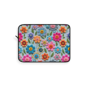 Felt Floral Laptop Sleeve - Design E