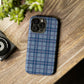 Plaid Perfection Pattern Case - Navy and Pink - Design D