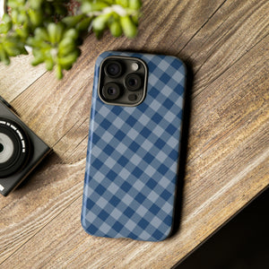 Plaid Perfection Phone Case - Navy - Design B