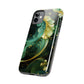 Green and Gold Paisley Tough Phone Cases