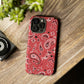 Paisley Pop Phone Case - Red