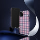 Plaid Perfection Phone Case - Pink and Navy - Design 2